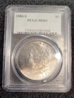 1880-S Morgan Silver Dollar late state toning PCGS MS63