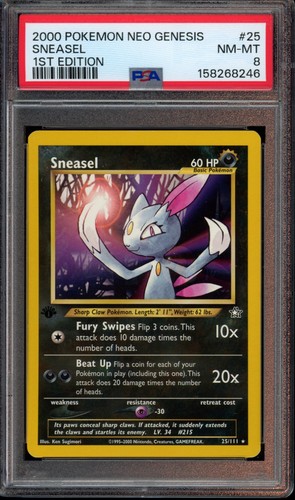 Sneasel (1st Edition) graded PSA 8 for sale on eBay