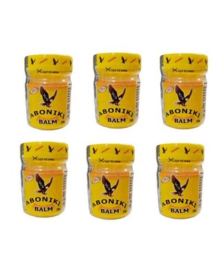 Aboniki Balsam lindert Schmerzen, Schmerzen, Rückenschmerzen, Erkältungen -25g- (6er Pack)