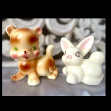 Vintage Perky Puppy & Lucky Rabbit Figurines ...
