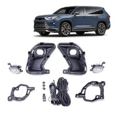 Fit For 2024 2025 Toyota Grand Highlander Fog Lamp Kit w/Switch Bezel Wire