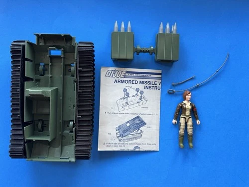 Vintage Gi Joe 1983 Cover Girl Wolverine Missiles Blueprints Toe Rope, Tracks!