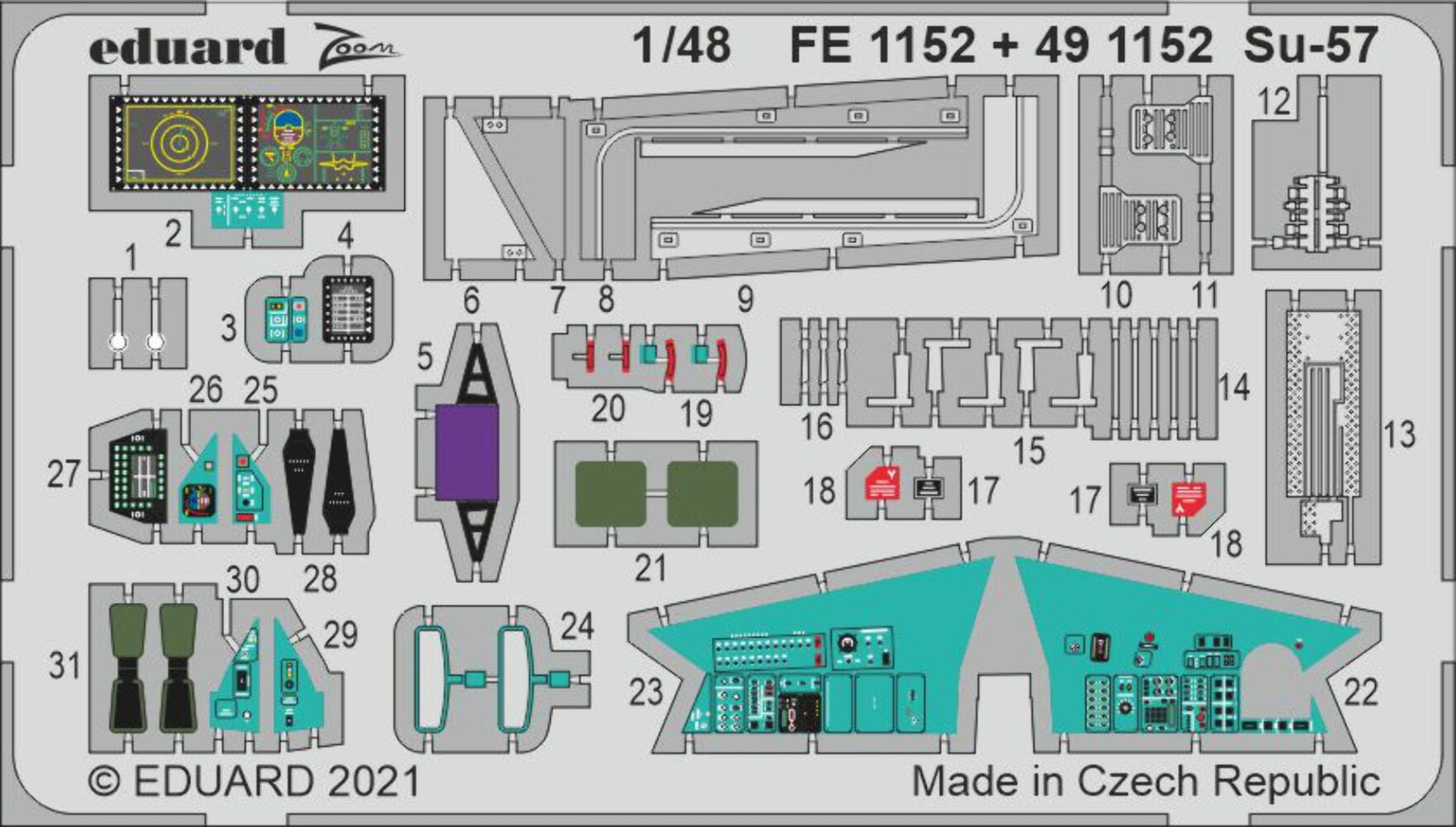 Eduard FE1152 1:48 Sukhoi Su-57 Frazor