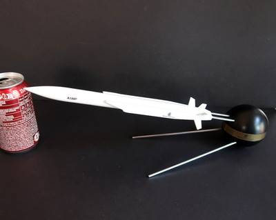 Aerospatiale Missile ASMP Nucleaire 36cm Maquette Metal Corporate Desktop Model