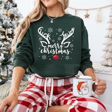 Subtle Anti Trump Hidden Message Christmas Reindeer Sweatshirt