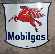 Mobil gas Porcelain Enamel Heavy Metal Varait...