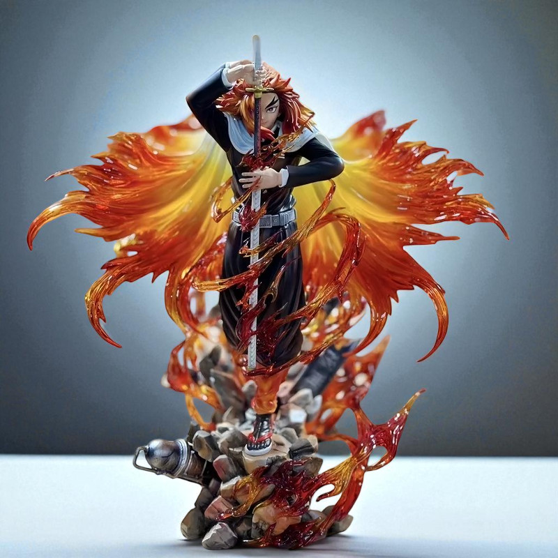 Figura Rengoku 12", Cazador de Demonios Modelo Anime Juguete Estatua Coleccionable