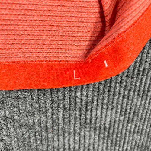 Lululemon Polo Shirt Mens Large Orange Red Short Sleeve Casual Golf Outdoor - Picture 2 of 15