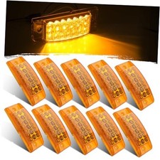 10Pcs 6" Inch Rectangle Led Trailer Side Marker Clearance Lights 20 LED