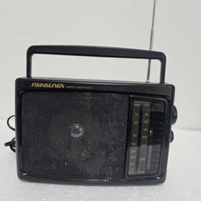 Vintage Soundesign 2236BLK Portable Transistor AM FM  2 Band Radio Works!