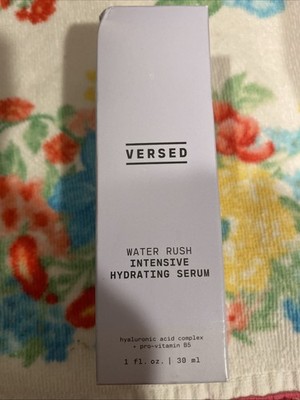 Versed Water Rush Intensive Hydrating Face Neck Serum Hyaluronic 1 oz Sealed