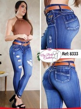Jeans Colombianos Cintura Alta levanta cola butt lifter high waist faja 8333