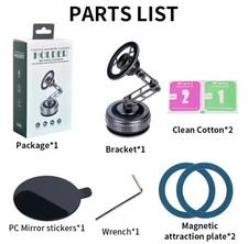 Magnetic Car Phone Mount Foldable 360 Rotating Stand