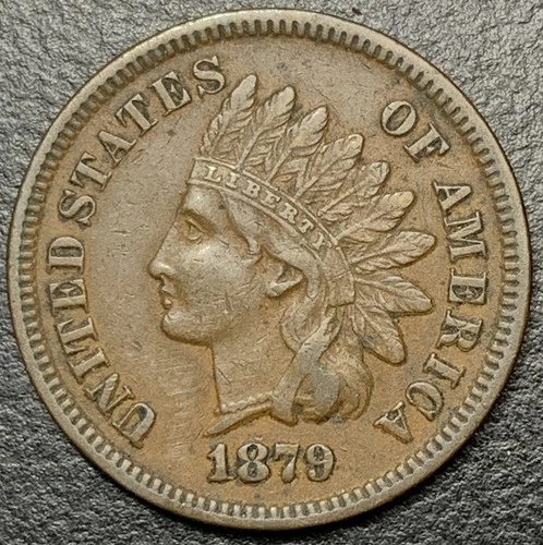 1879 Indian Head Cent Penny IHC 1c BETTER DATE Choice Original XF Full LIBERTY