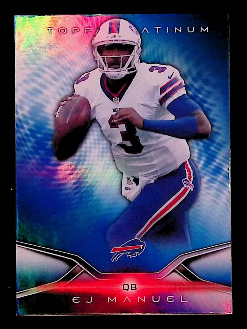 EJ Manuel 2014 Topps Platinum Blue Wave Refractor #26 Buffalo Bills