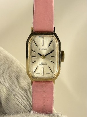 Everite Dresswatch Damen Vintage 60er Jahre Handaufzug 9 kt Gold