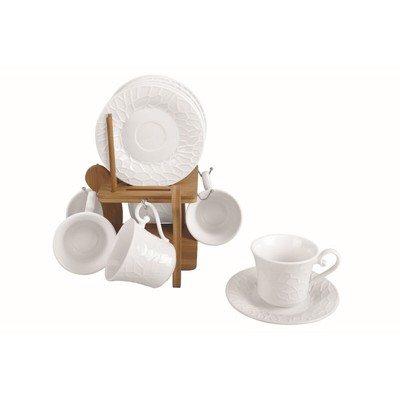 Set Tazza E Piattino Belleek Shamrock | Porcellana Irlandese Fatta A Mano Con Trifoglio