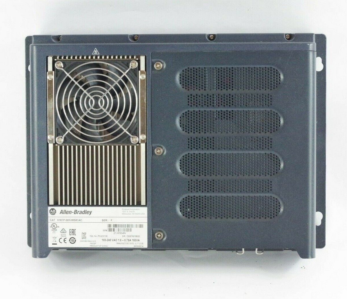 Allen Bradley 6181P-00N3RS81AC Series F Versaview Industrial PC