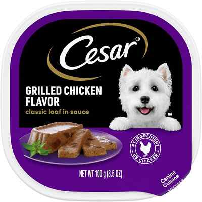Cesar Classic Loaf in Sauce Grilled Chicken Flavor 100g/3.5 oz LOT OF 4