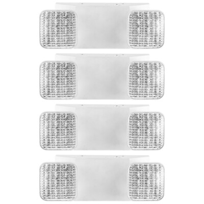 4 pack LED Emergency Lights , Exit Sign Light Adjustable Dual Head Battery Back