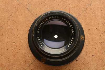 C. P. Goerz AM Optical Co Apochromat Artar 12'' f9 brass large format w/board