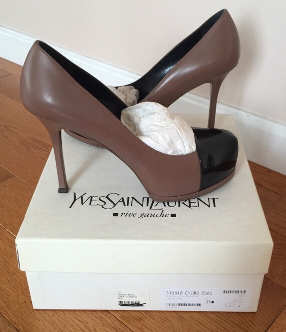 POMPA PLATFORM YVES SAINT LAURENT YSL taglia 39 nuova con scatola