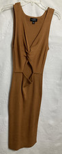 Say What Gold Sleeveless VNeck Sweater Dress L