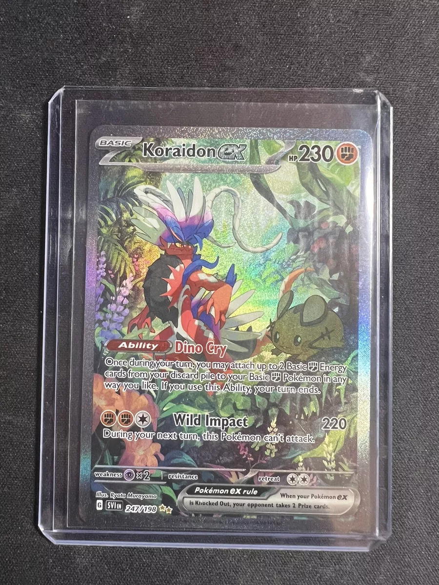 KORAIDON ex 247/198 SCARLET AND VIOLET POKEMON-ALT ART-MINT- ULTRA RARE- NEW