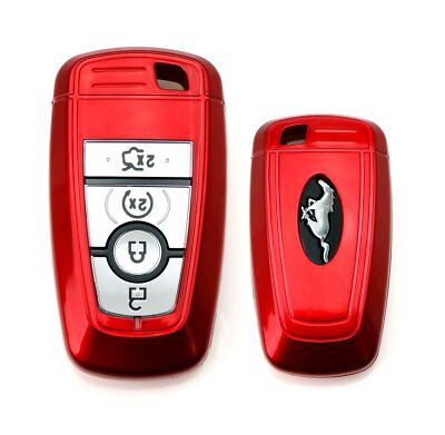 Red Key Fob Shell Cover For Ford Edge Fusion Mustang F150 F250 Explorer Bronco