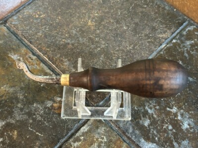 ANTIQUE GOMPH LEATHER WORKING CREASING STAMPING COBBLER HAND TOOL  #1