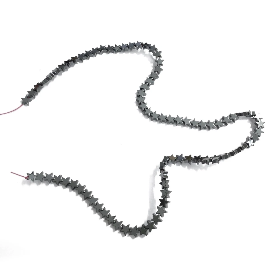 Hämatitperlen Stern ca. 5,5 mm Strang ca. 85 Perlen Spacer nenad-design AN163 - Bild 3 von 4