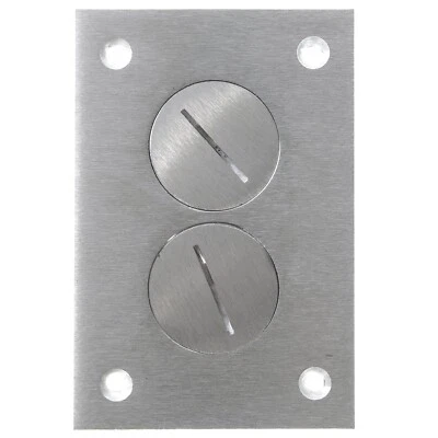 THOMAS & BETTS P64-DU-AL ALUMINUM COVER PLATE DUPLEX 1-7/16" CLOSURE PLUGS