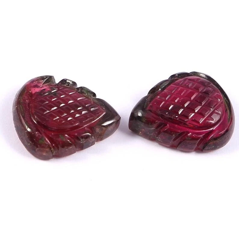 Piedras preciosas sueltas turmalina rubelita natural certificada tallada a mano A315 Foto 3 de 3