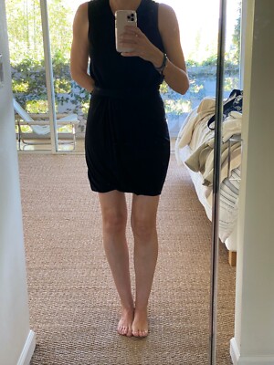 vanessa bruno black dress Vanessa Bruno Black Embellished Silk Cocktail Dress 36