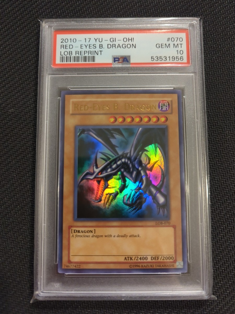 Yu-Gi-Oh 2010 Red Eyes Black Dragon Psa 10 LOB Reprint | eBay