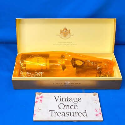 Louis Roederer CRISTAL CHAMPAGNE * 2004 Vintage * Boxed Bottle with Cork (empty)