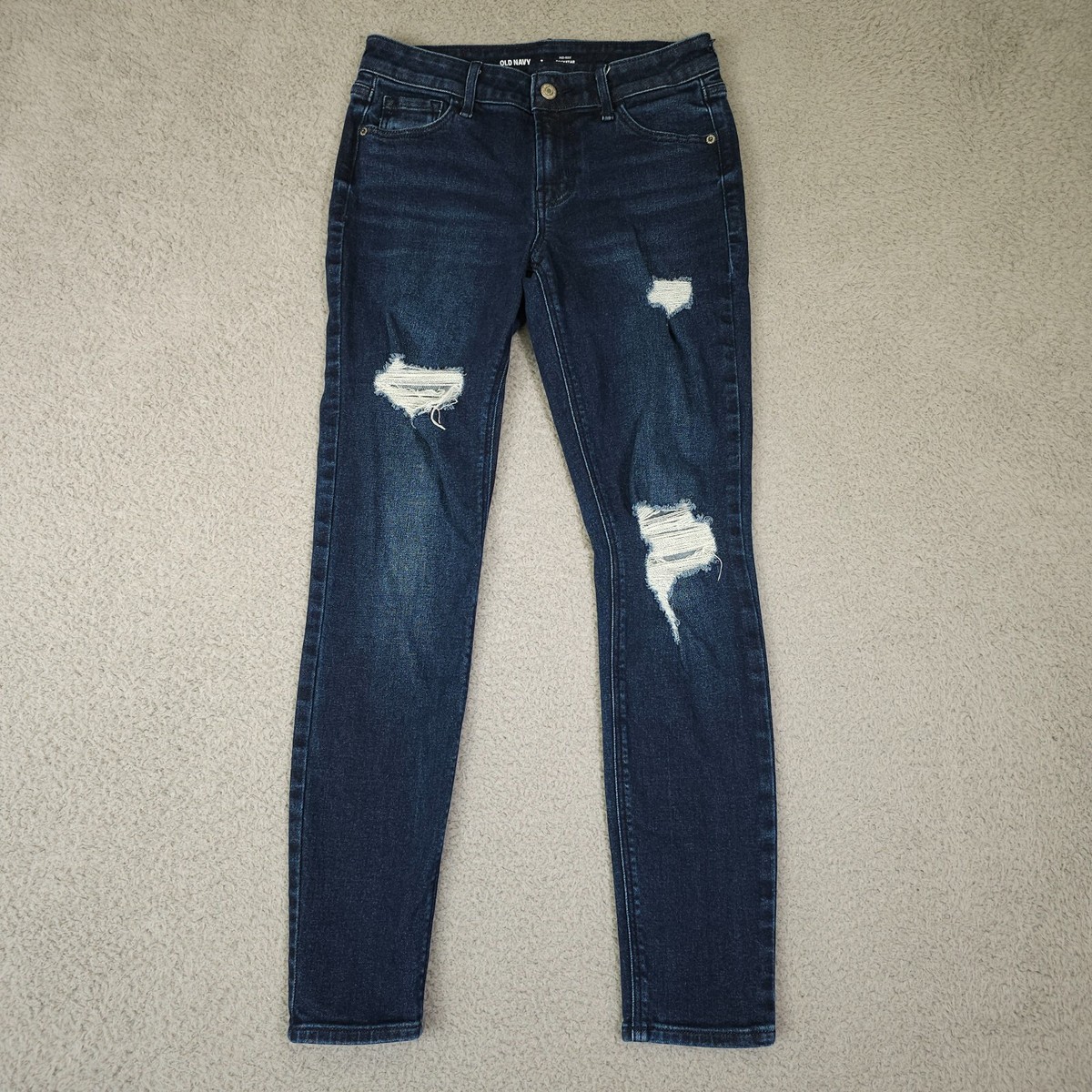 Old Navy Jeans Womens Blue Mid Rise Rockstar Super Skinny