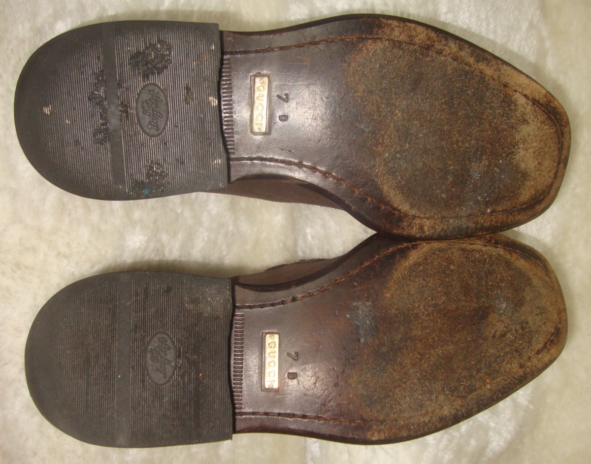GUCCI Brown Suede Leather Slip On Dress Loafer Shoes Men  display picture 2
