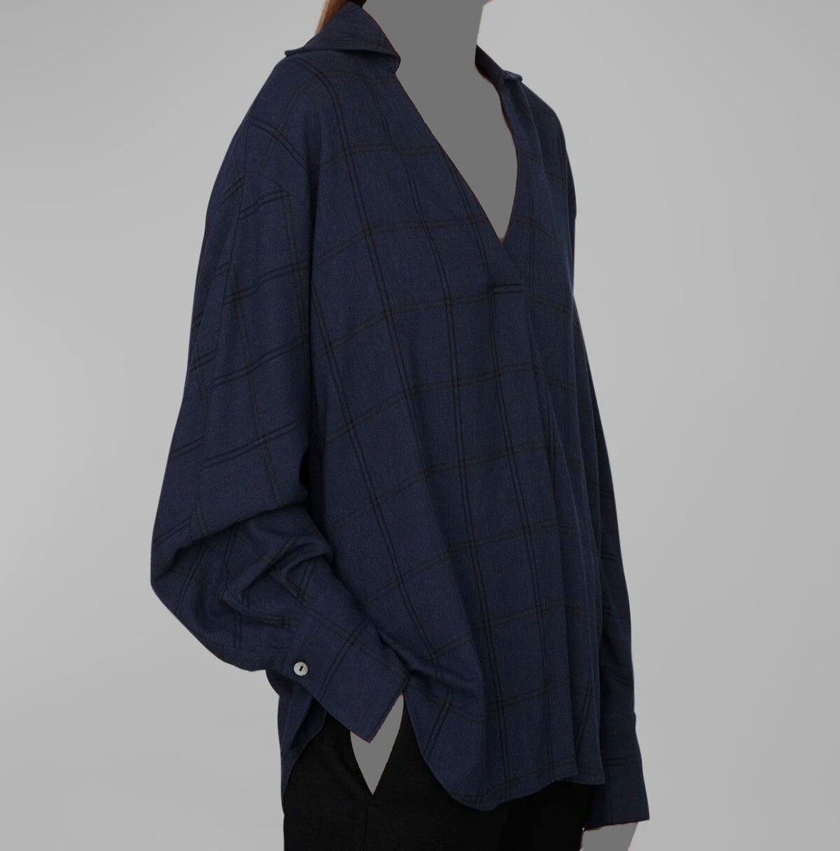 Chemise Vince Pour Femme, Petite (S), Bleue, Col V, Occasion