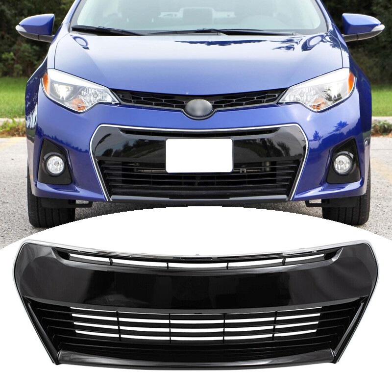 For 2014 2015 2016 Toyota Corolla S Front Bumper Lower Grille Glossy ...