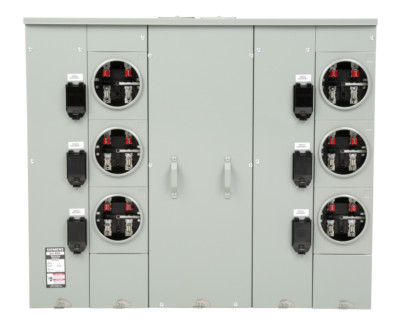 SIEMENS RING-TYPE 6-Gang 600A 225 Amp WP6612 UNI-PAK Meter Stack