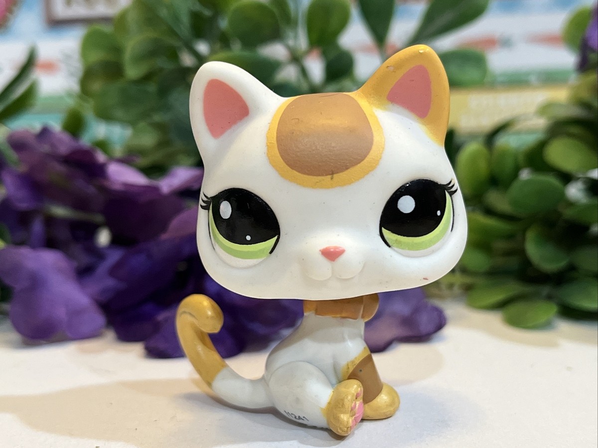 Littlest Pet Shop 2108 LPS Authentic White Orange Tan Tokyo Blythe