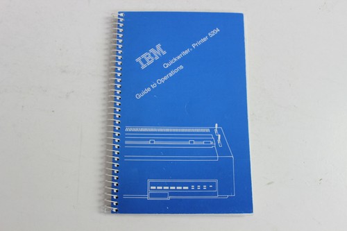 IBM 5204 QUICKWRITER PRINTER GUIDE TO OPERATIONS MANUAL | eBay