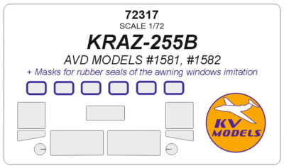 KV 1/72 Kraz-255B Masking for Avd Models #1581/1582