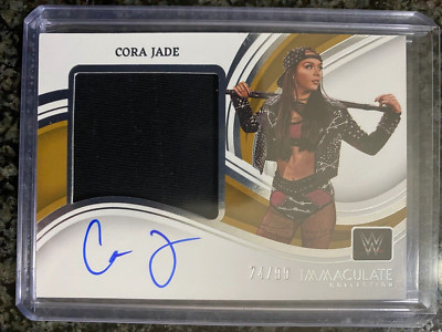 CORA JADE - 2023 Panini Immaculate WWE Premium Memorabilia Patch Auto /99 