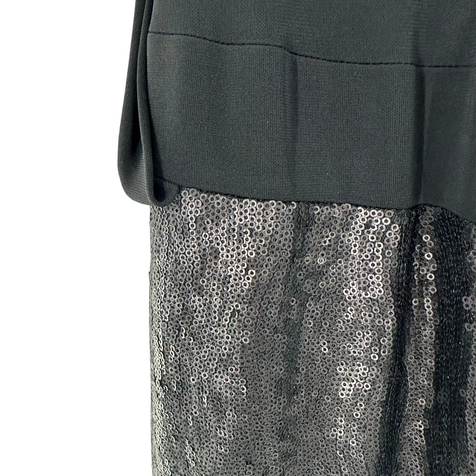 LIDA BADAY 黑色球衣和亮片无袖鸡尾酒礼服,尺寸 S — 第 4/4 张图片