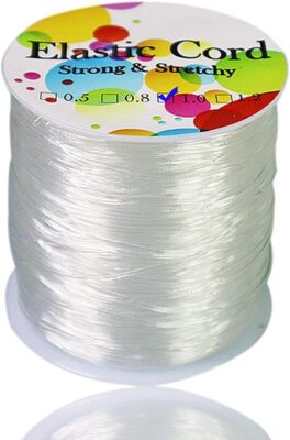 Ewparts Elastic String for Bracelets Making 1mm 109 Yard Clear stretchy 1.0mm 