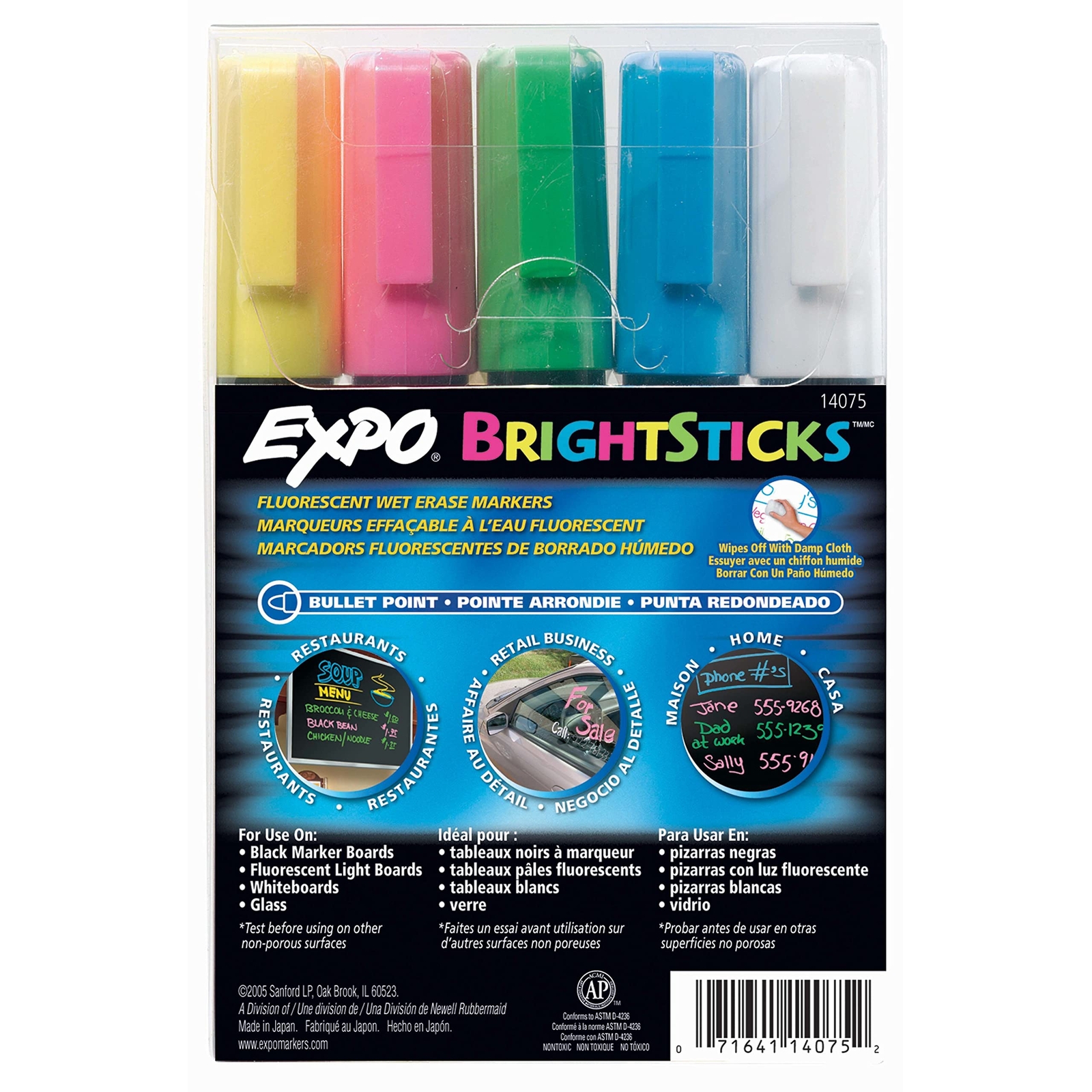 Bullet Tip Assorted Colors 5 Count