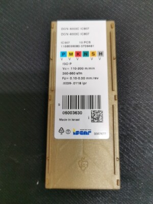 Iscar DGN 4003C I 807 Carbide  Insert, (9 Pcs Box) 