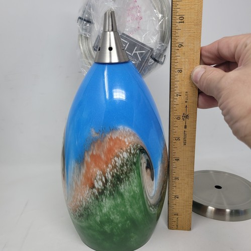 ELK Lighting Pendant Art Glass 10077/1 Geologic Blue Multicolor Buy 1,2,3,4,5 - Picture 4 of 15